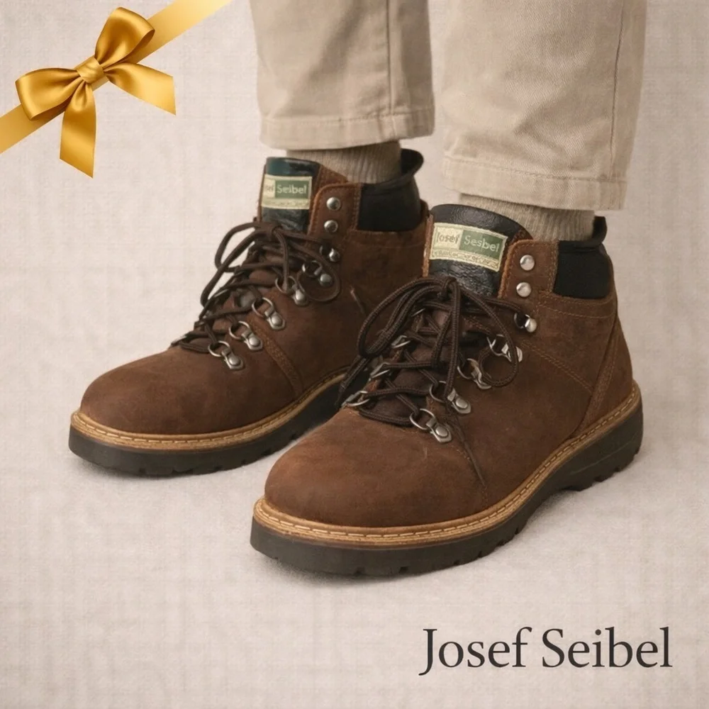 Josef Seibel Adventure Hiking Boots Brown Sympa Tex Waterproof Sz 8